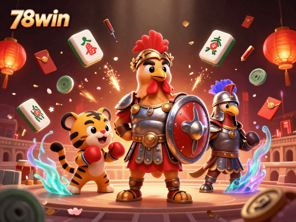 Engage with 78win's dynamic gaming scene featuring vibrant characters and thrilling elements.