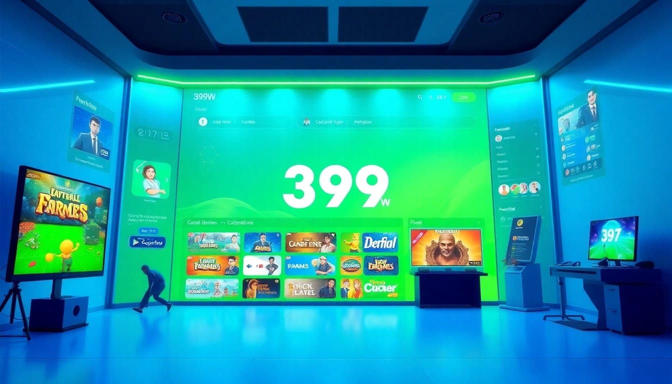 Engaging screenshot of 399W online gaming platform, showcasing user-friendly layout and vibrant game selections.