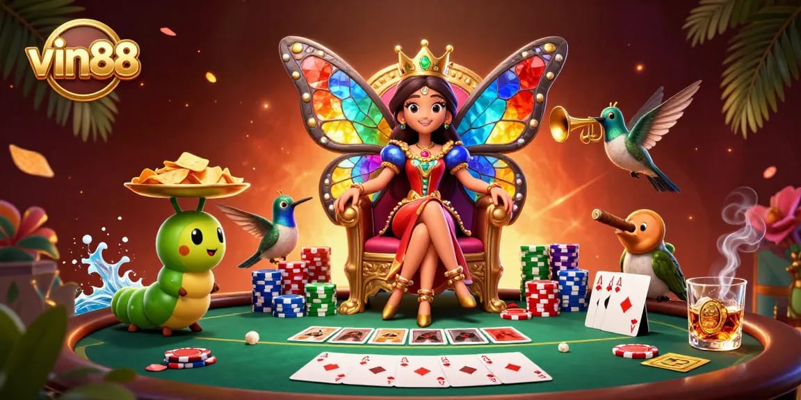 Win exciting rewards at vin88 with vibrant casino elements and engaging characters.