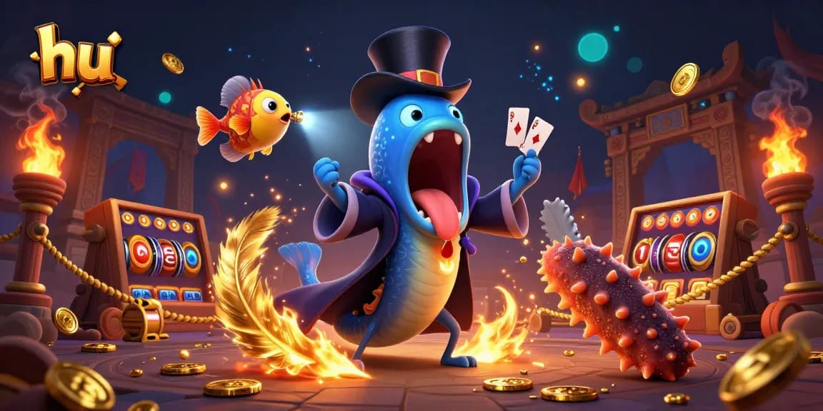 Play thrilling slots at hu with a mesmerizing deep-sea magic act featuring bioluminescent characters.