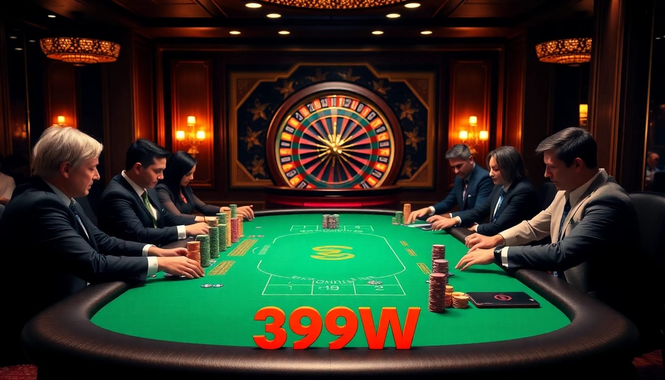 Experience the thrill of high-stakes poker at 399W, featuring vibrant gameplay and luxury.