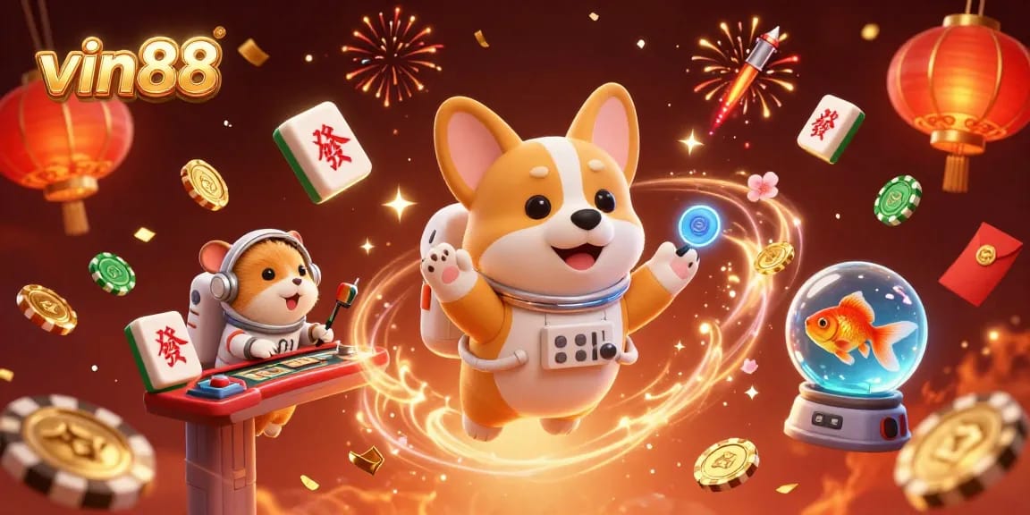 Engage in thrilling gambling adventures with vin88's vibrant casino atmosphere and dynamic characters.