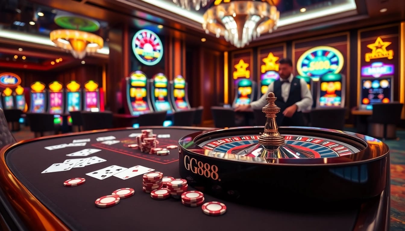 Experience the luxury of GG88 with vibrant casino tables and engaging gameplay.