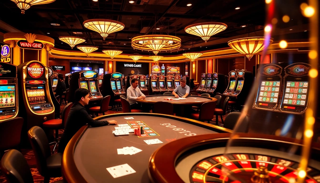 Experience the thrill of WIN88 GAME with strategic gameplay at a vibrant poker table.