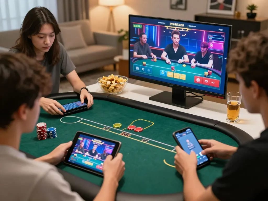 Link truy cập Da88 while engaging in online poker games on digital devices.