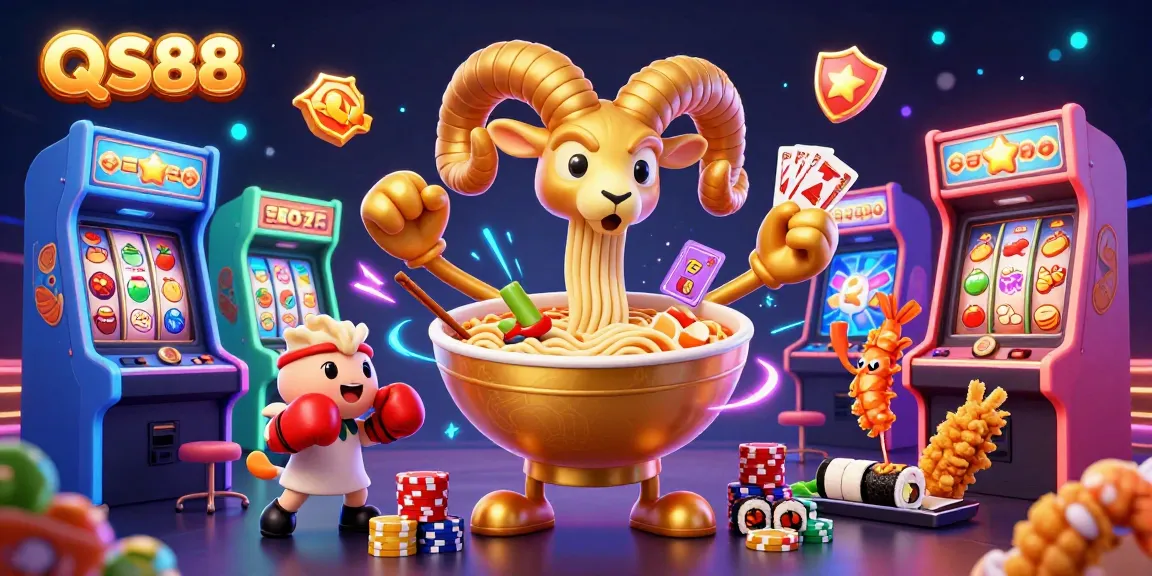 Experience thrilling moments in QS88 casino with colorful gaming elements and vibrant characters.