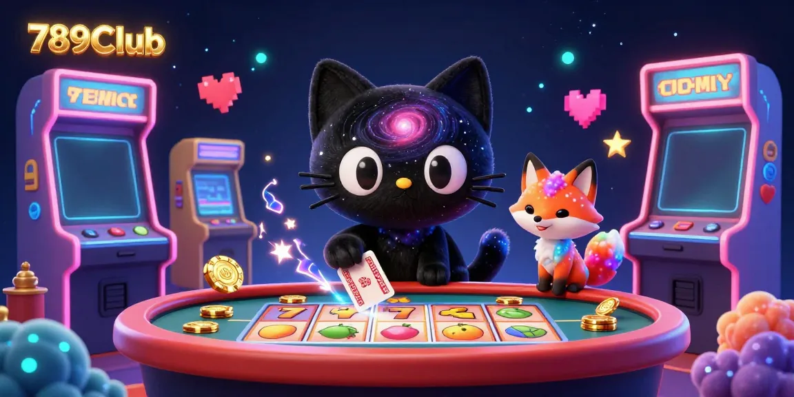 Engage with exciting gameplay at 789Club in a cosmic casino setting featuring vibrant characters and energetic elements.