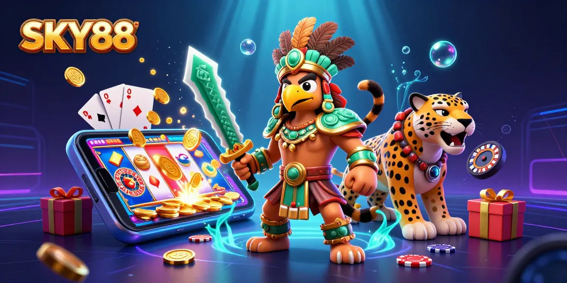 Engage in exciting gameplay with SKY88 featuring colorful slot games and dynamic characters.