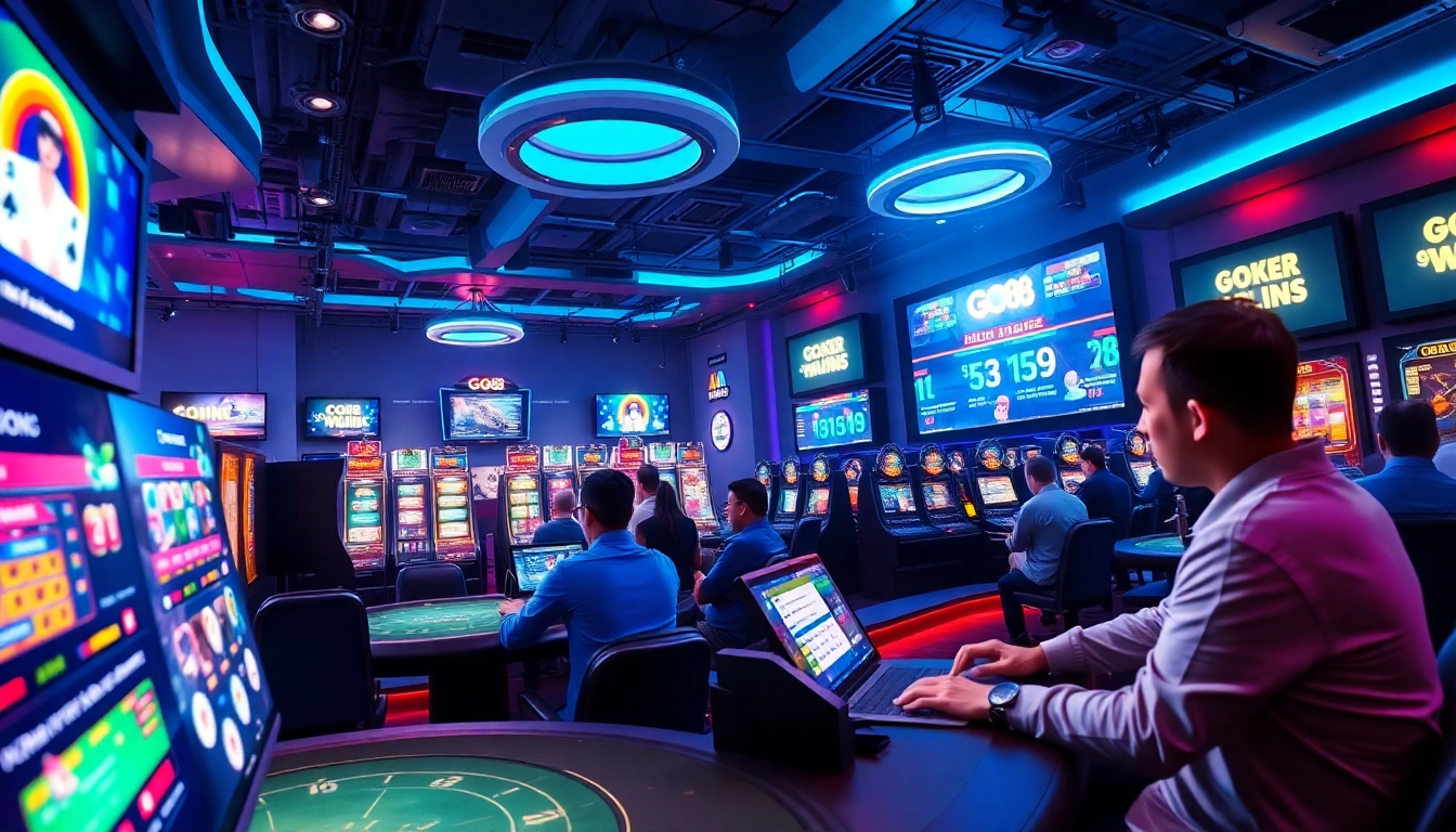 Experience excitement at Go88's vibrant casino games online, showcasing immersive gaming and friendly interactions.