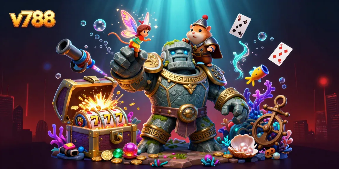 Experience thrilling adventures with the v788 online casino amidst magical characters and gaming treasures.