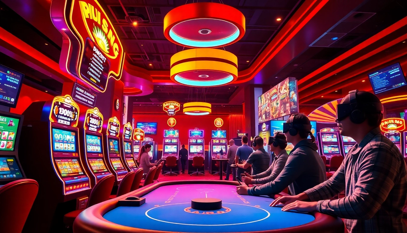 Experience the excitement of online gaming at https://b52clubb.com/ with dynamic visuals of vibrant slot machines and virtual poker games.