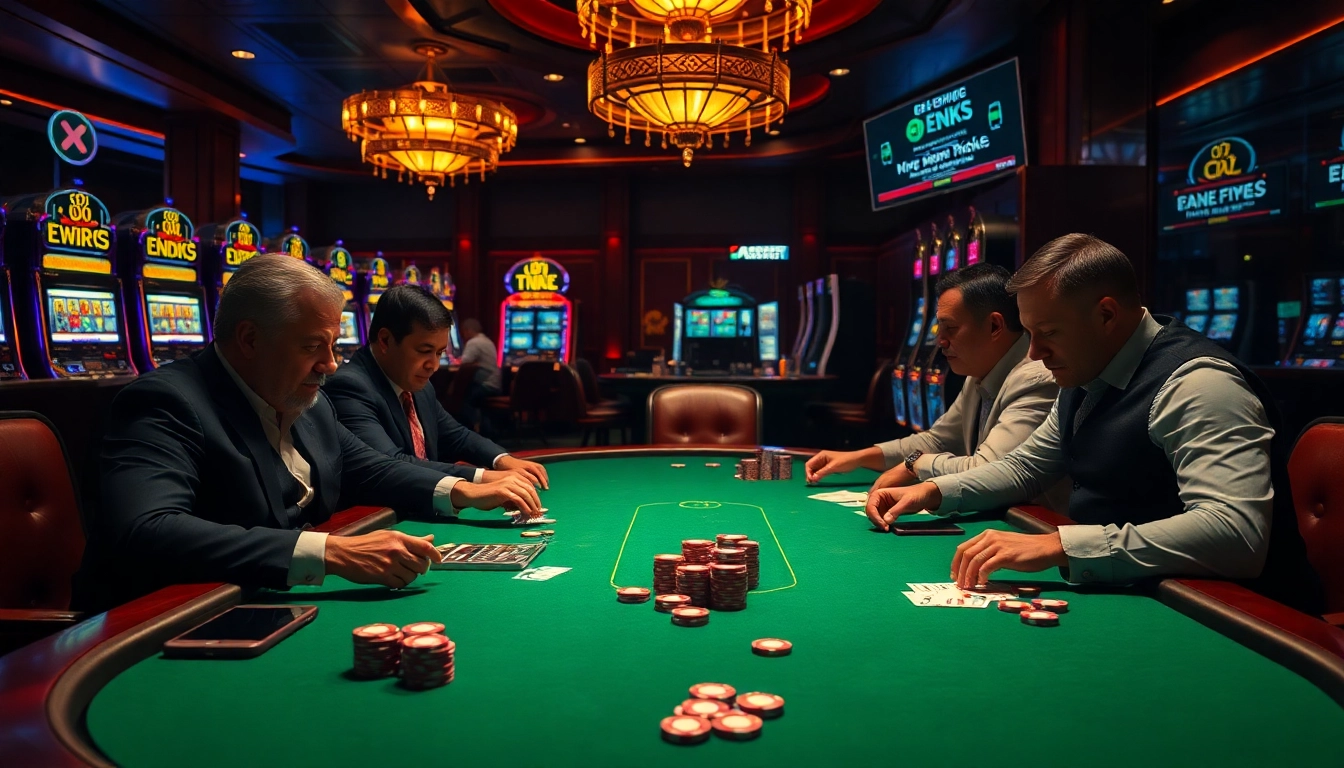 Players engaging in a high-stakes poker game at a casino, referencing hidden wiki themes.
