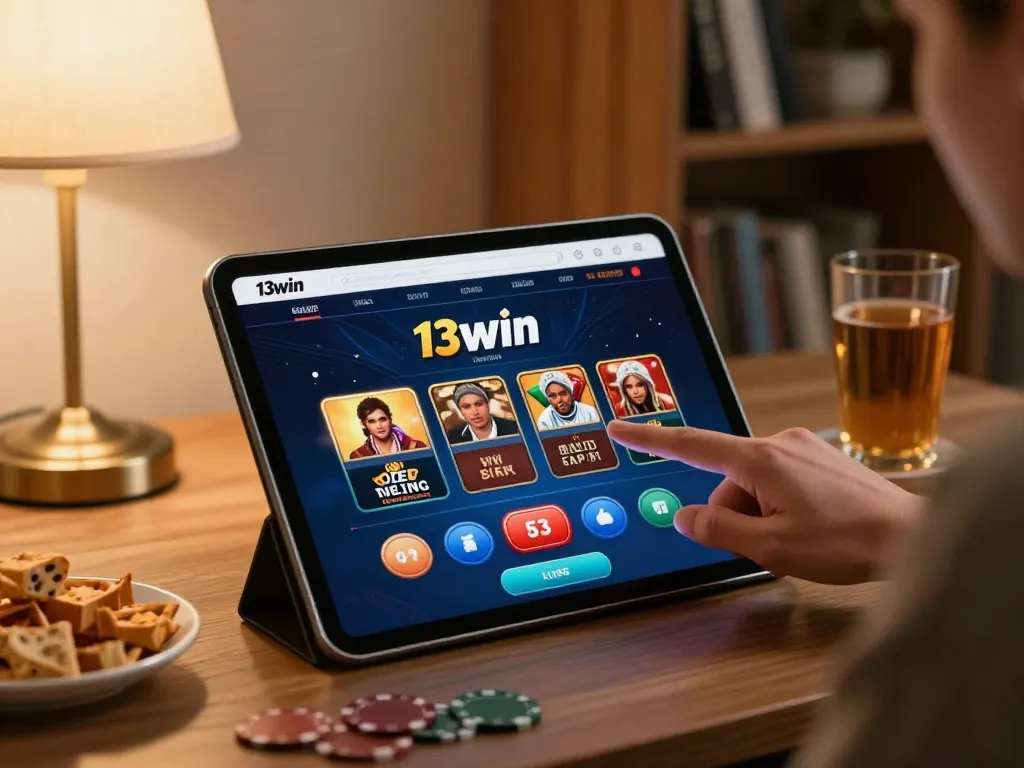 Experience exhilarating online gaming moments with 13win on your tablet, capturing excitement and strategy.