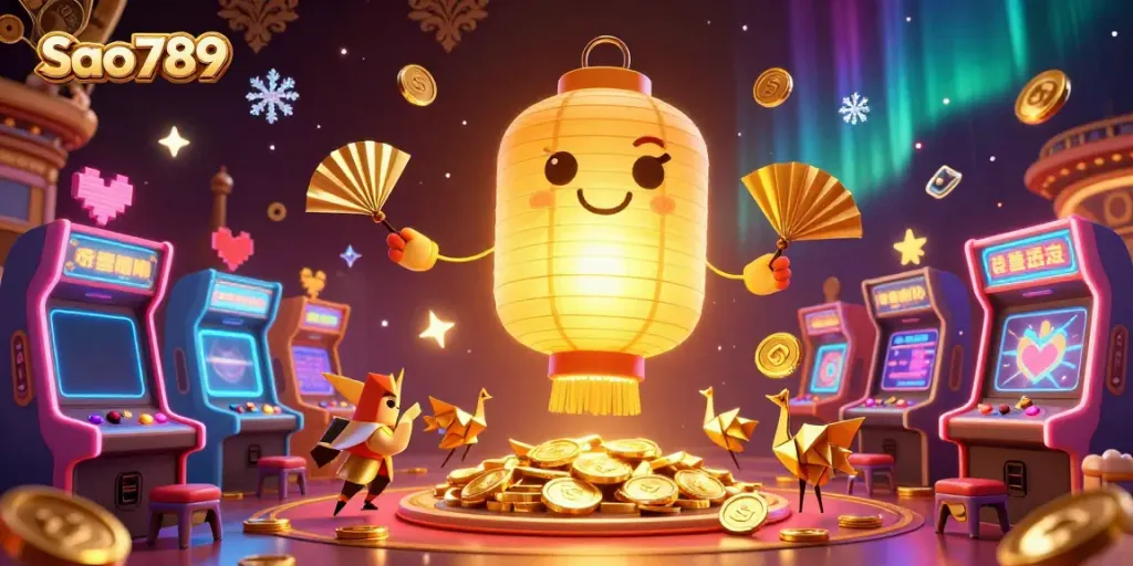 Experience exhilarating gameplay at Sao789's vibrant casino, featuring animated and colorful gaming elements.