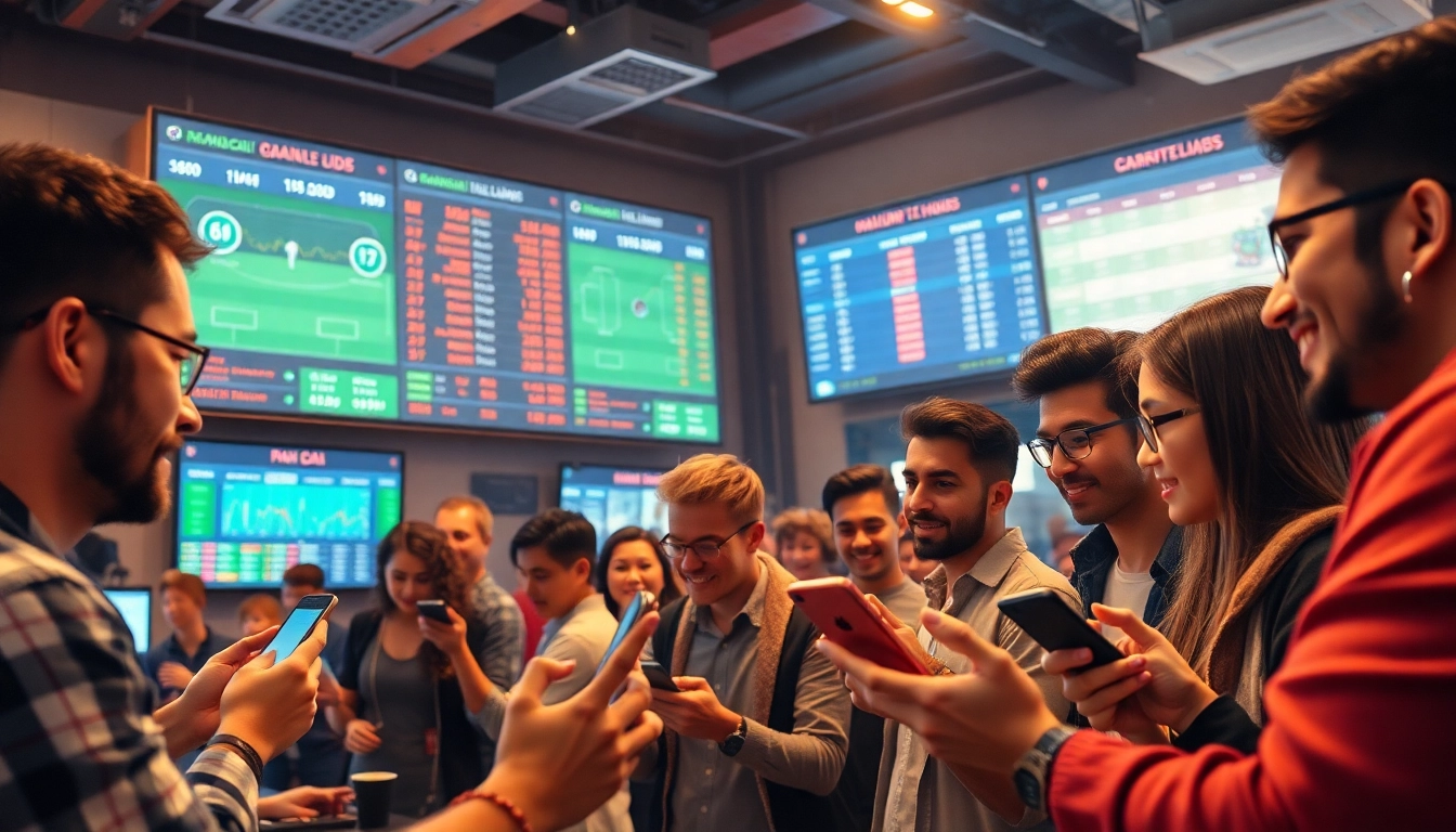 Exciting atmosphere of kèo nhà cái with live betting odds and bettors engaging in a dynamic sports environment.