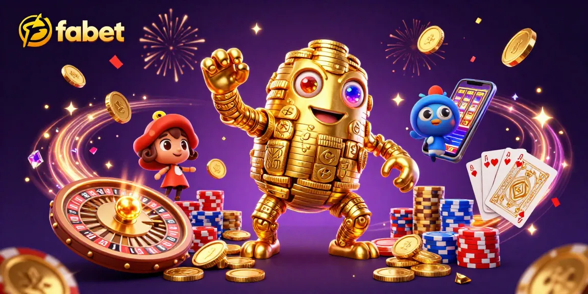 Experience the thrill of fabet with a vibrant, animated casino scene featuring dynamic characters and games.