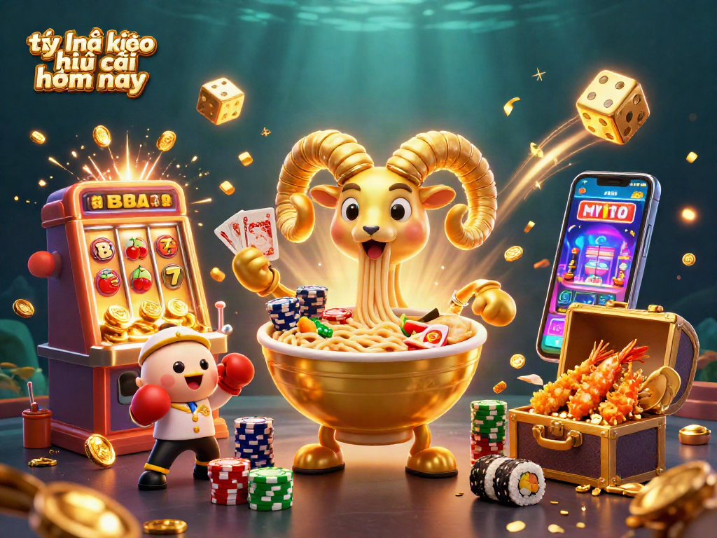 Bet on tỷ lệ kèo nhà cái hôm nay with an exciting 3D cartoon illustration of a playful casino scene.