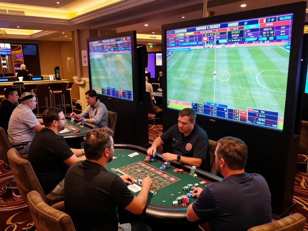Engaging scene of sports betting excitement at XO88 with Link đăng ký Xo88 visible on screens
