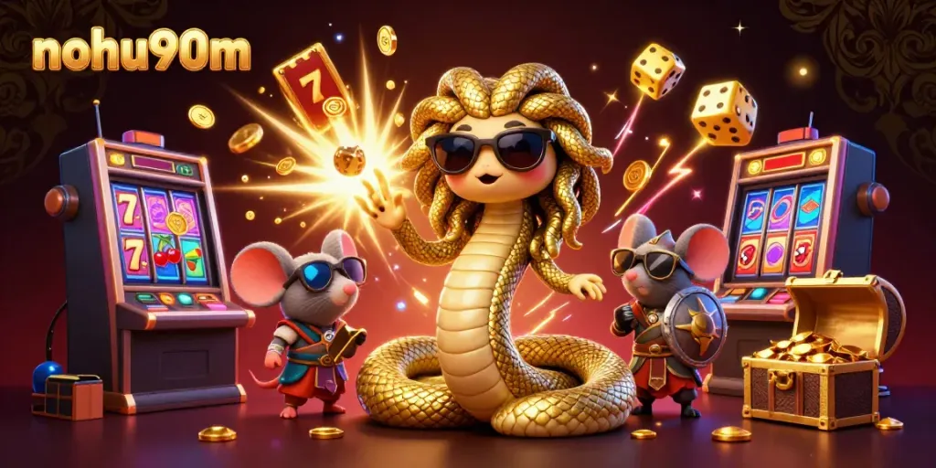 Experience exciting gameplay with nohu90m in a vibrant casino scene rich with jackpot symbols and character energy.
