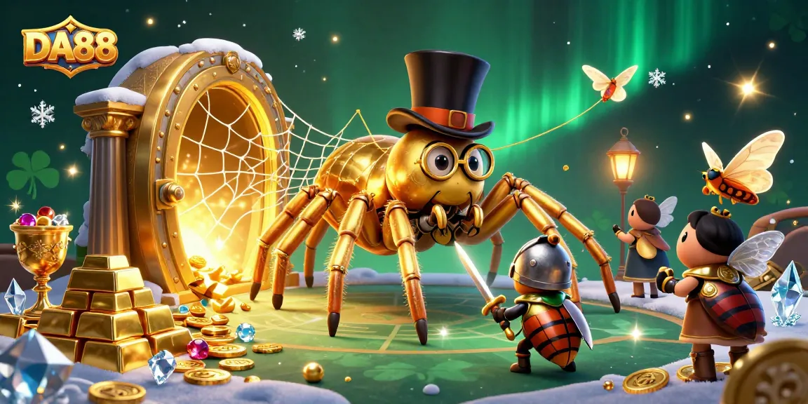 Experience DA88's thrilling online gaming world with a vibrant and captivating casino illustration.