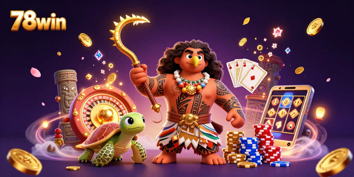 Experience thrilling slots action at 78win with vibrant characters and dynamic casino elements.