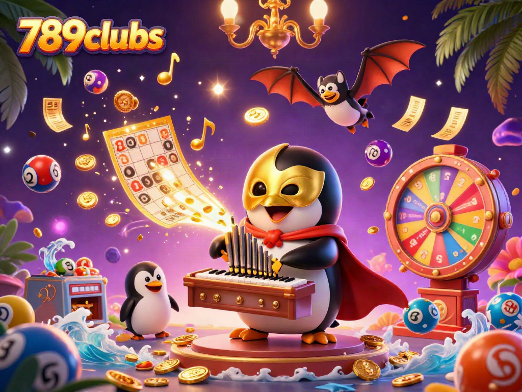 Engage in thrilling gaming action at 789clubs with colorful lottery elements and a whimsical casino atmosphere.
