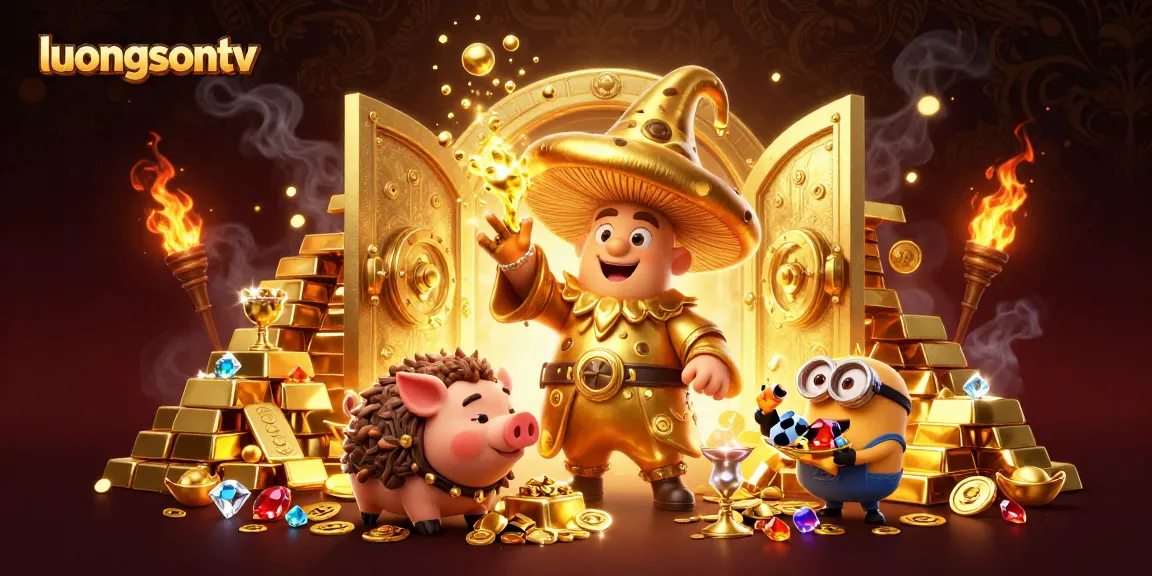 Experience luongsontv's vibrant magic as golden treasures burst with energy in a dynamic gambling scene.