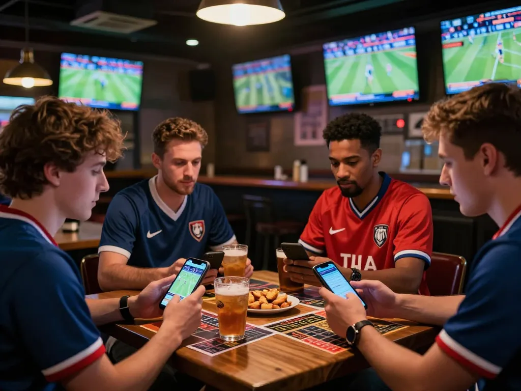 Fans enjoying live sports and placing bets at ta88pro.com in an energetic atmosphere.