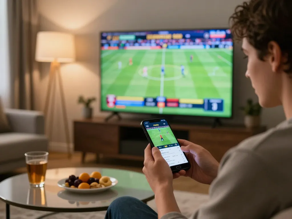 Engaging with CM88 mobile app while analyzing live sports for betting strategy