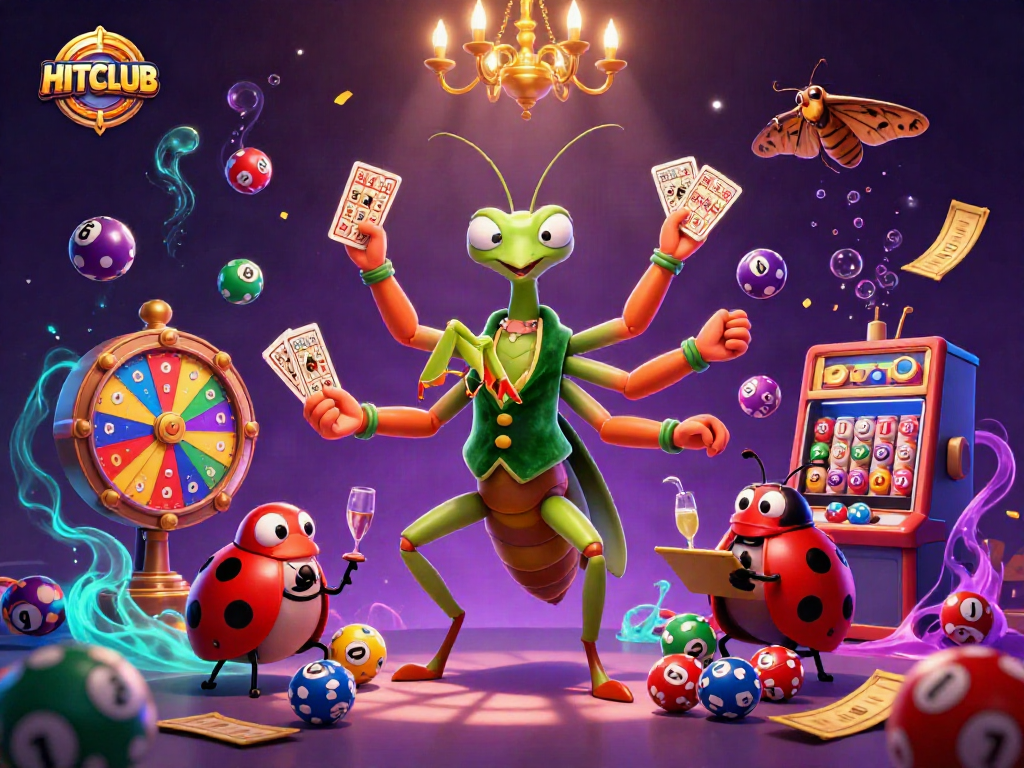 Experience the excitement of HITCLUB with vibrant illustrations of unique gameplay elements and characters