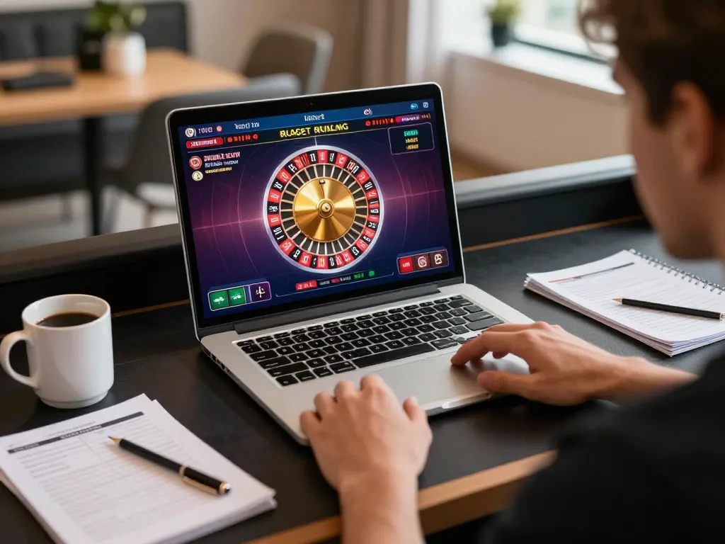 Experience online roulette gaming on trang chủ bl555 with a player engaged in strategic betting
