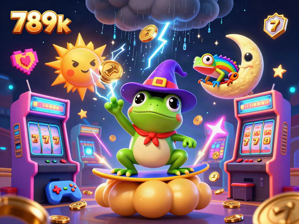Experience the thrill of winning at 789k with dazzling slot machines and animated characters.