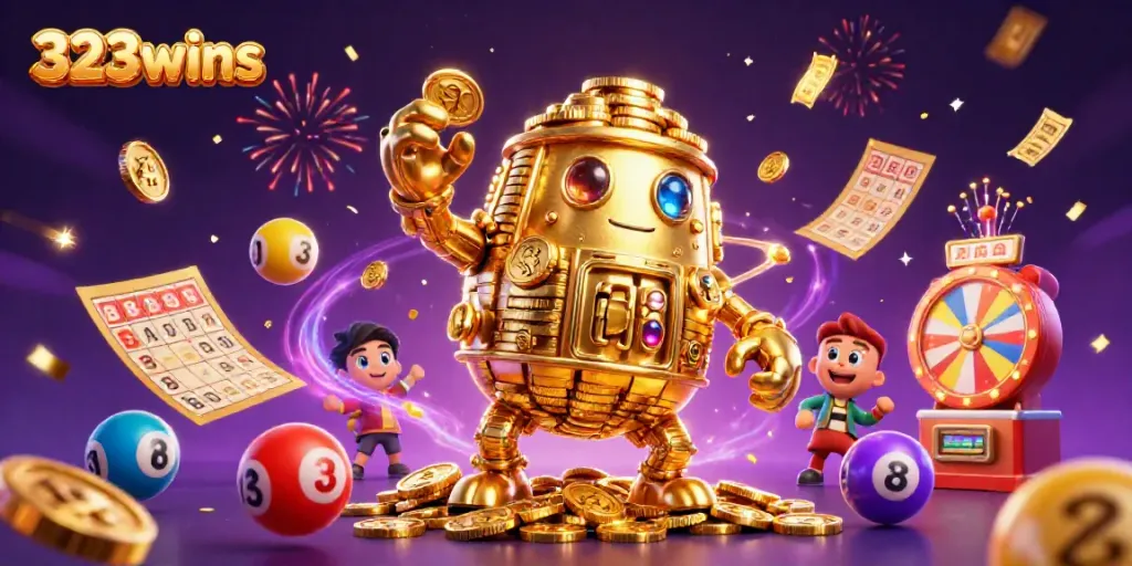 Experience the excitement of 323wins with vibrant casino themes and dynamic game elements bursting forth.