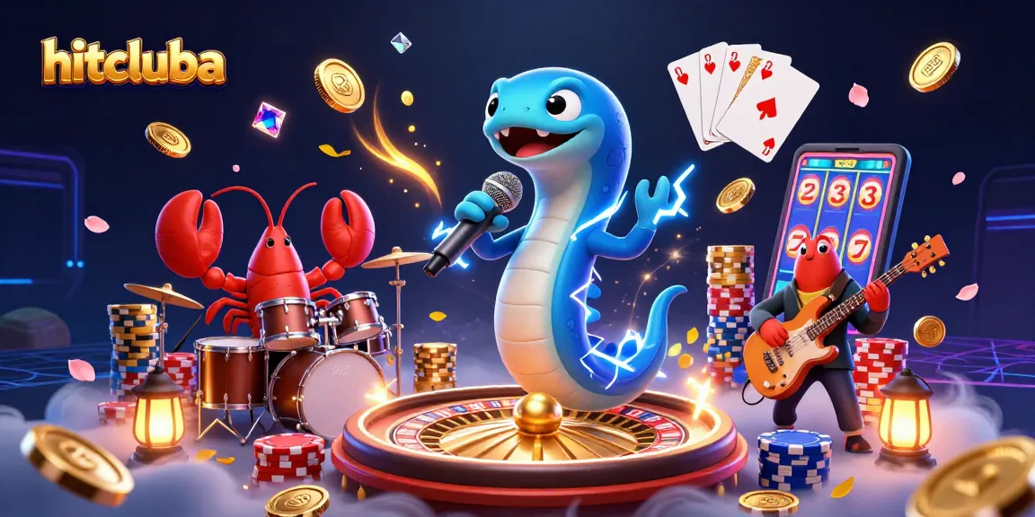 Experience thrilling wins at hitcluba with a dynamic 3D underwater casino scene featuring vibrant characters.