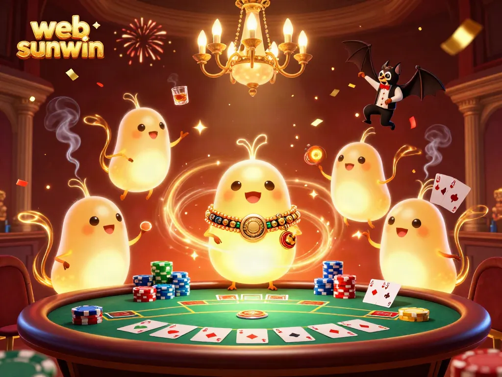 Experience thrilling action with web sunwin as glowworms bring a casino to life in vibrant colors.
