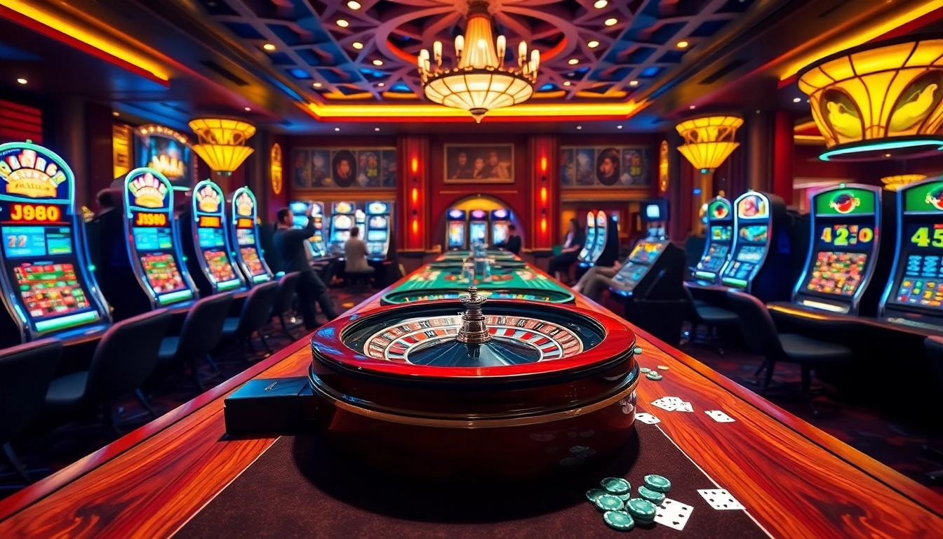 J88 casino players enjoying thrilling gaming experiences at vibrant tables.