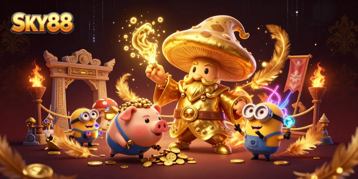 Experience thrilling moments with SKY88 as the wizard transforms treasures, creating excitement in the casino world.