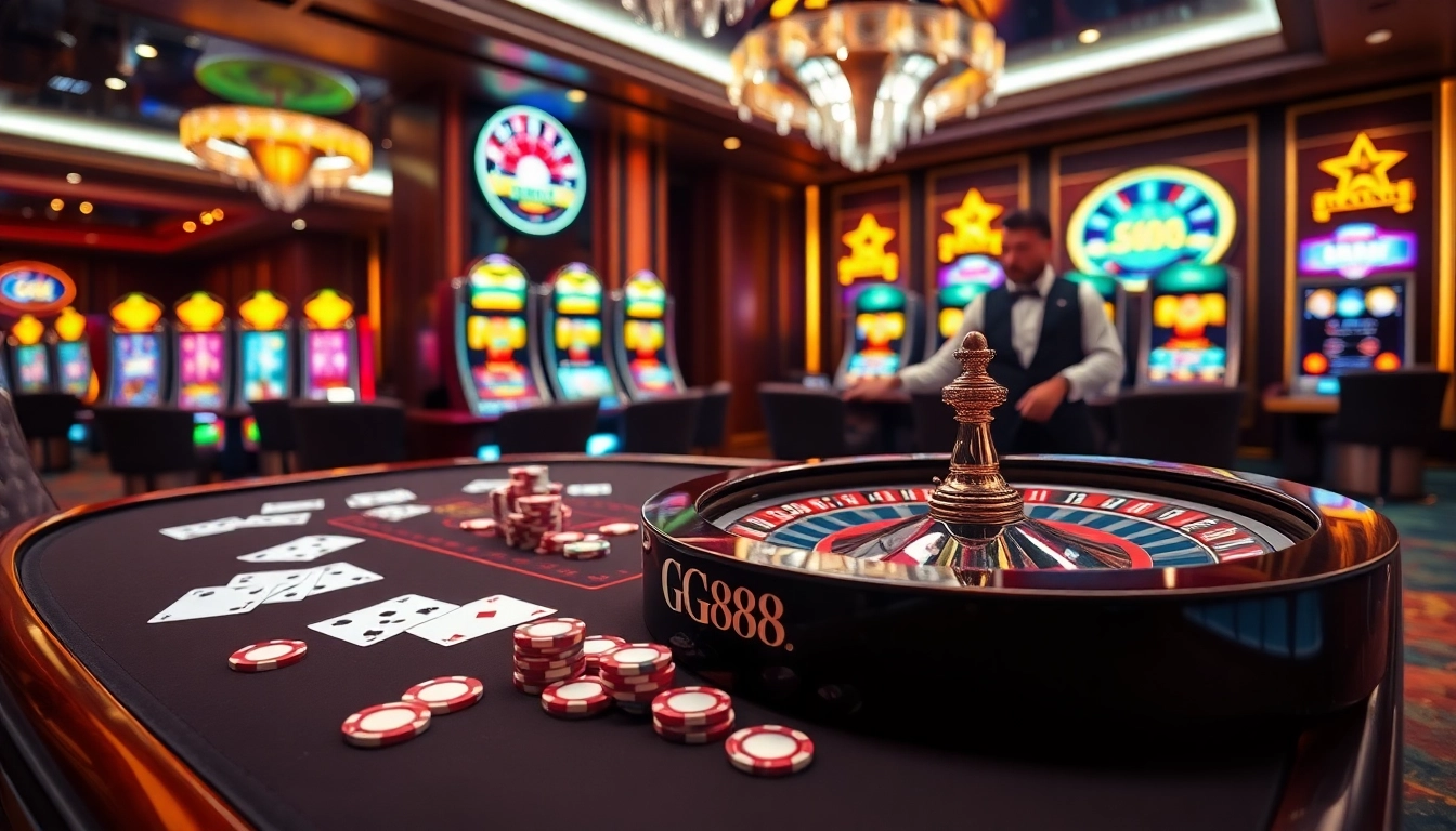 Experience the luxury of GG88 with vibrant casino tables and engaging gameplay.
