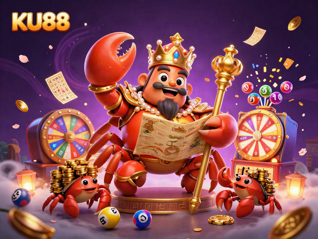 Engage with KU88's vibrant gambling experience featuring lively characters and casino elements.