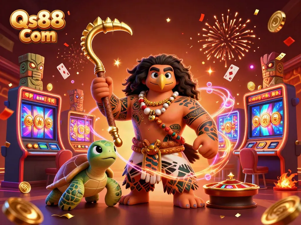 Experience vibrant casino action with Qs88 Com, featuring lively characters and dynamic game elements.