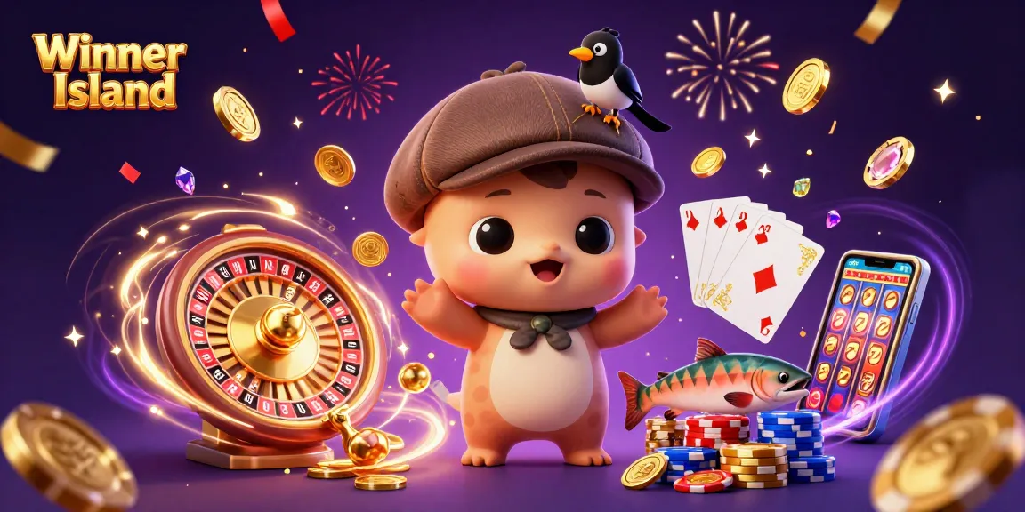 Win big at Winner Island Casino with playful characters and immersive casino elements.