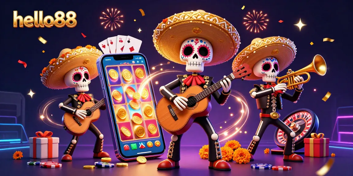 Play exciting slots at hello88 with festive Dia de los Muertos themed mariachi band