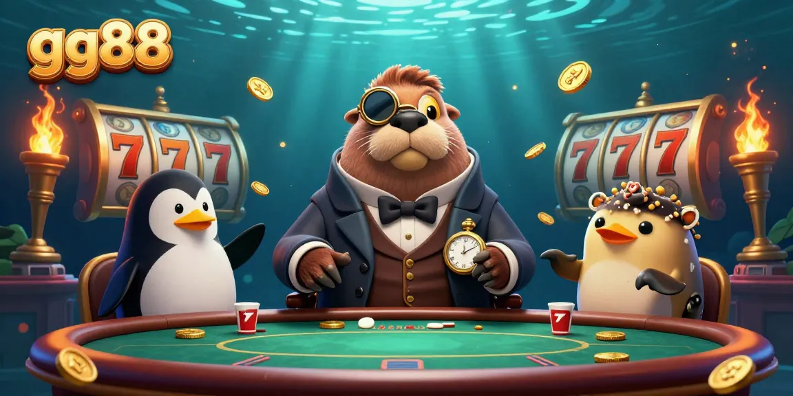 Experience thrilling poker action at gg88 with a jolly walrus, a penguin dealer, and a bluffing pufferfish