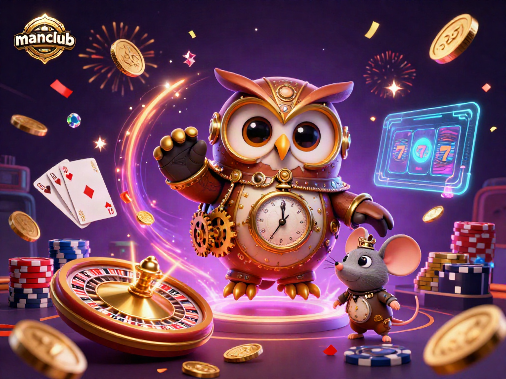 Experience exhilarating gameplay at manclub with vibrant casino elements and action-packed gambling scenes.