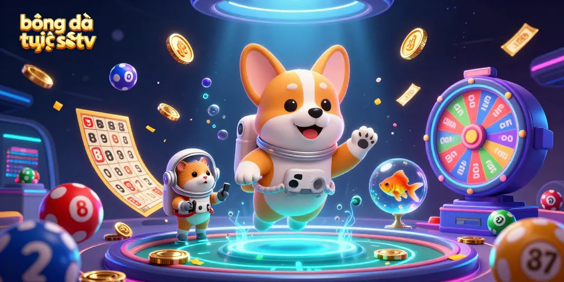 Engage with bóng đá trực tuyến s8tv action in a dynamic 3D casino scene depicting an astronaut corgi.