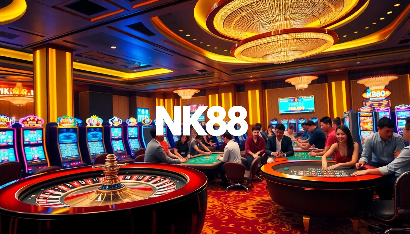 Players enjoying dynamic games at NK88 casino, showcasing winning moments.