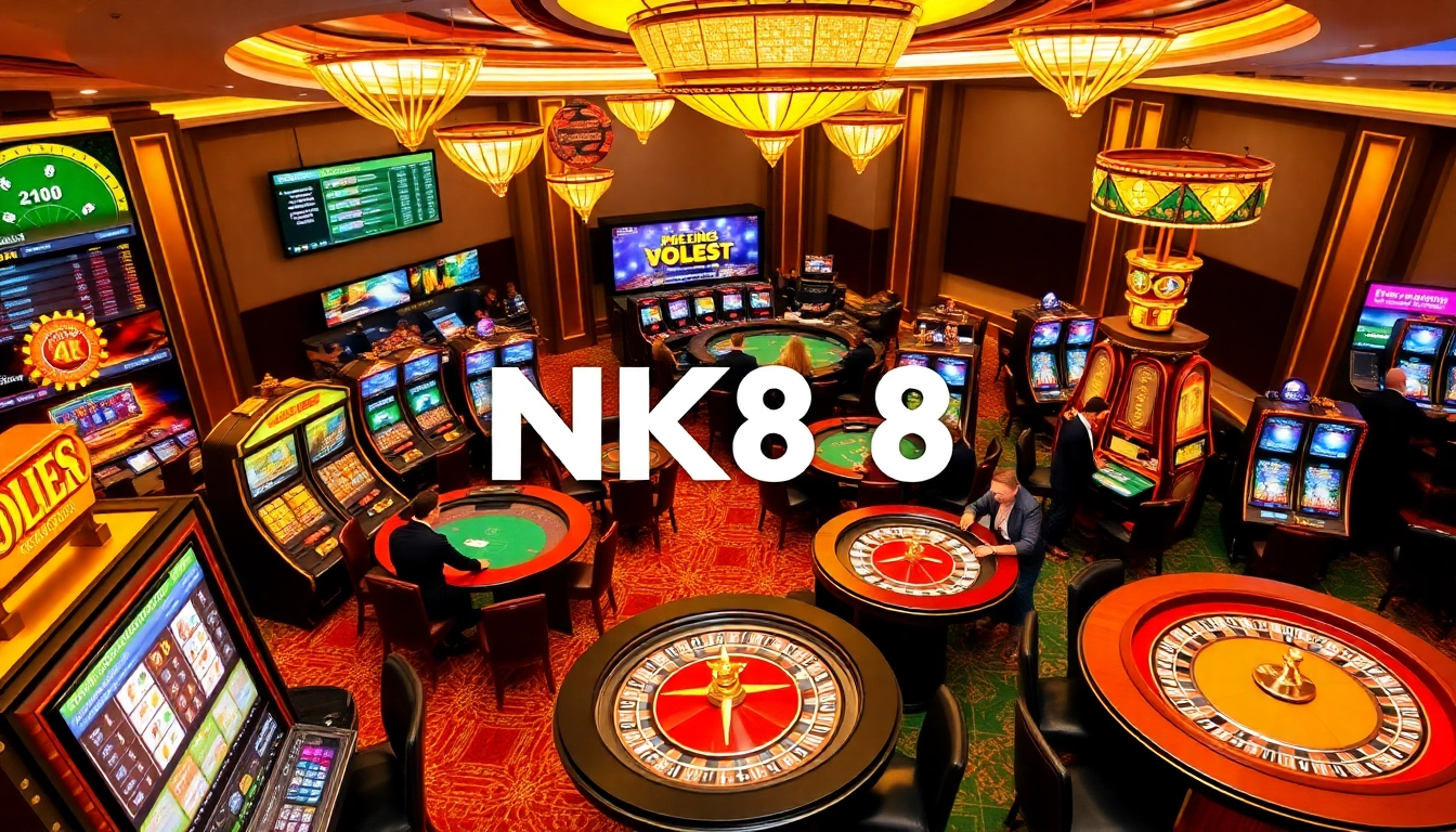 Players winning at NK88 casino tables, showcasing excitement in an inviting environment.