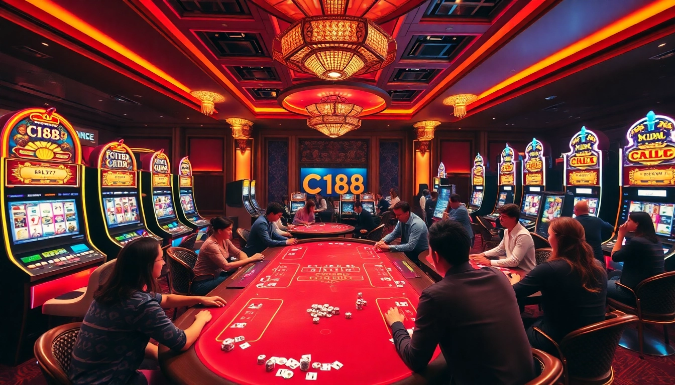 C168 online gambling experience showcasing excitement at a luxurious casino.